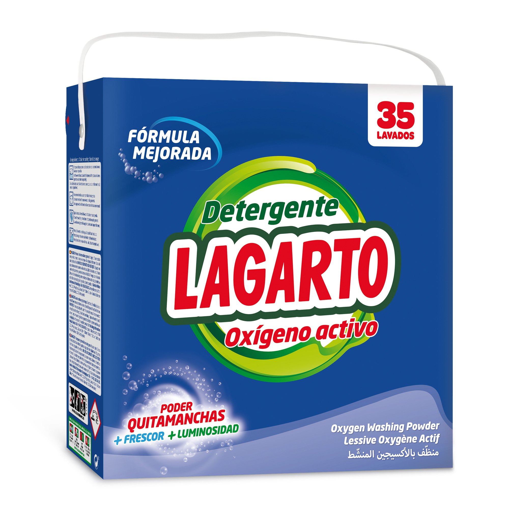 Detergente Lagarto Oxígeno Activo 35 Lavados