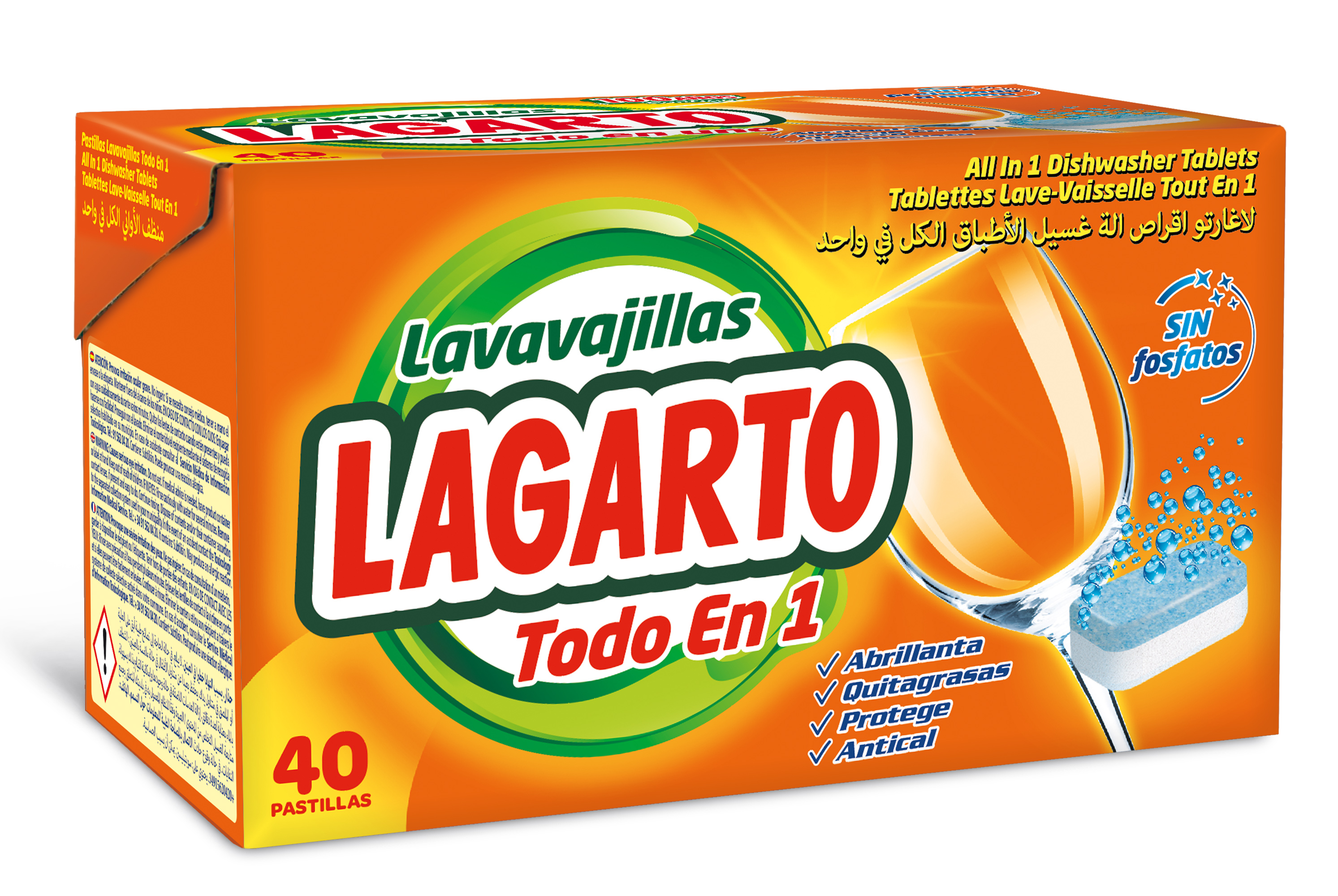 Lavavajillas Lagarto Todo en Uno 40 Ud.