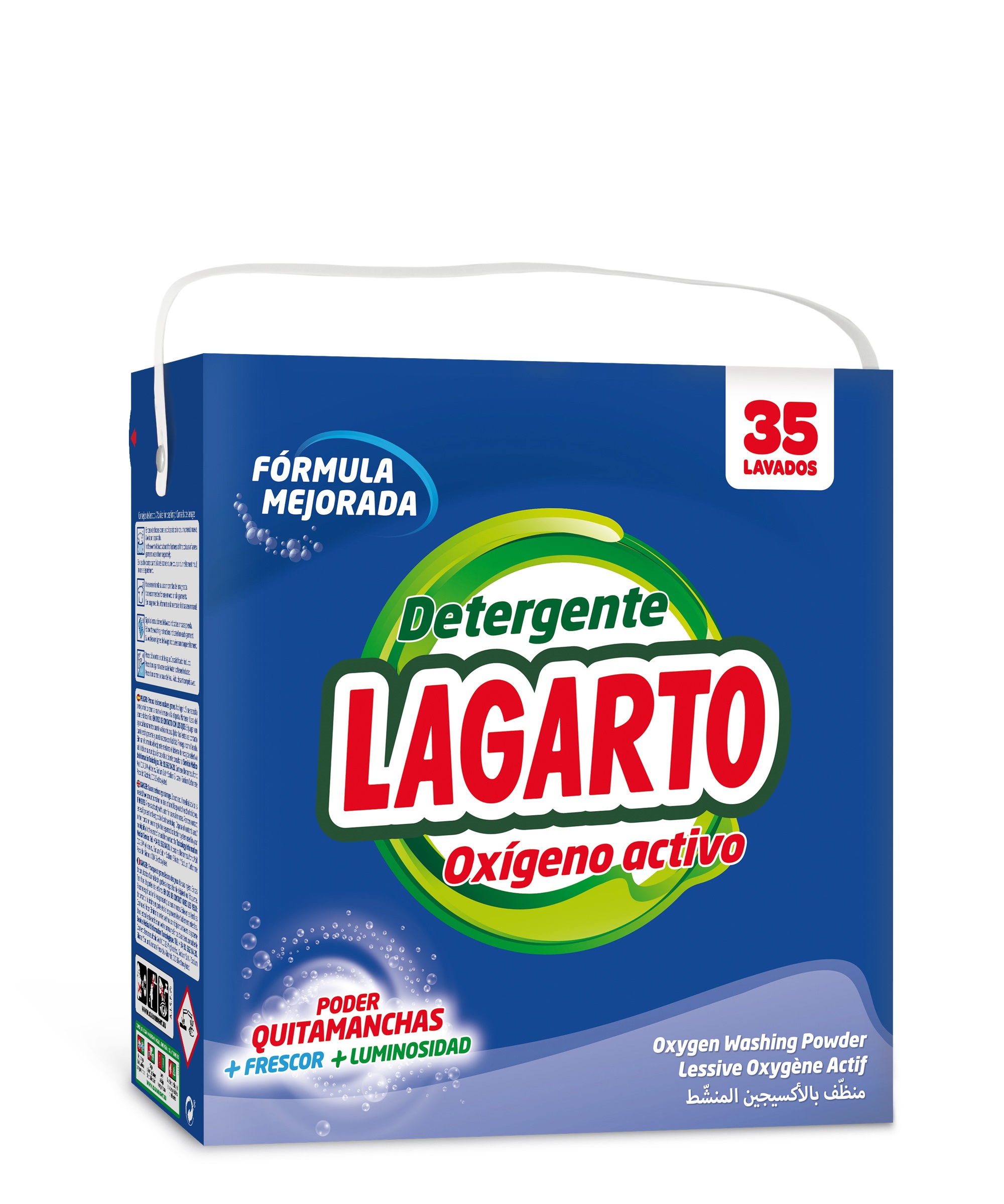 Detergente Lagarto Oxígeno Activo 35 Lavados