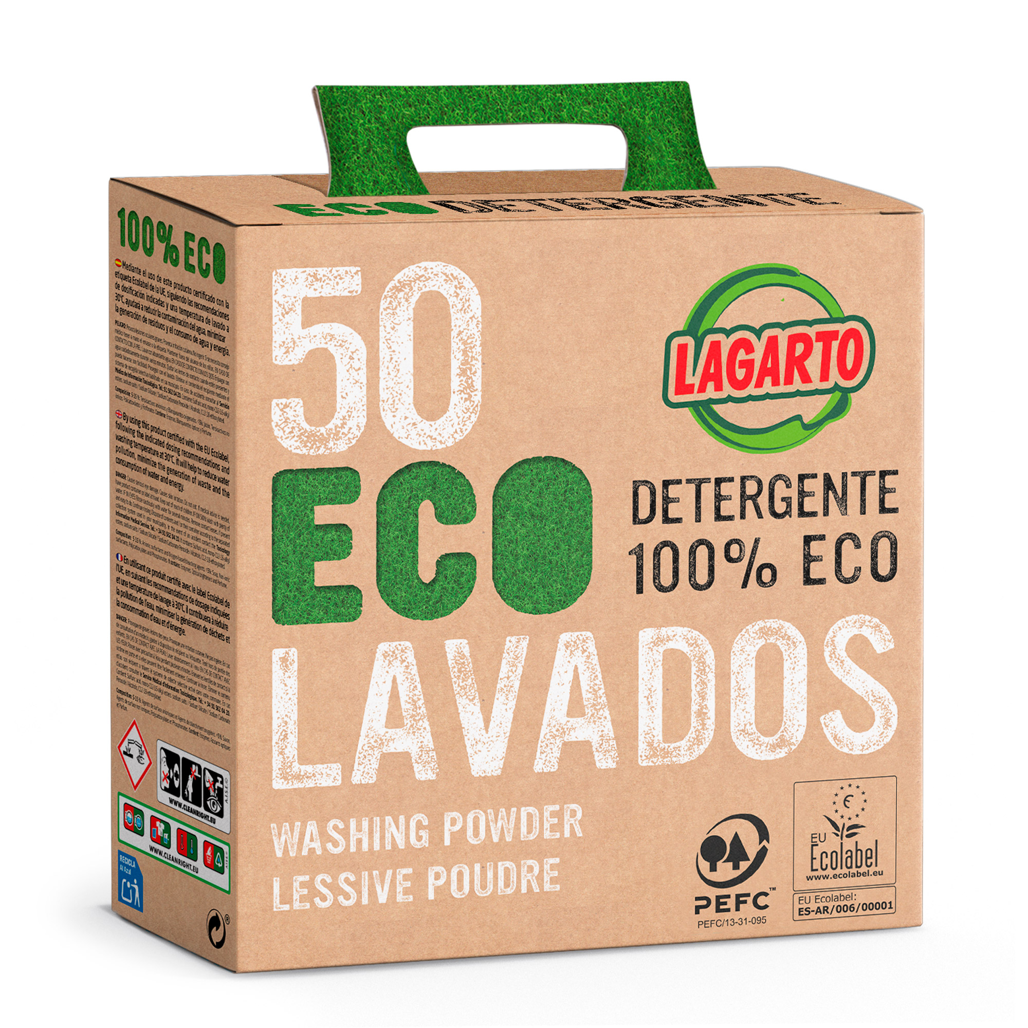 Detergente Lagarto 100% Eco 50 Lavados